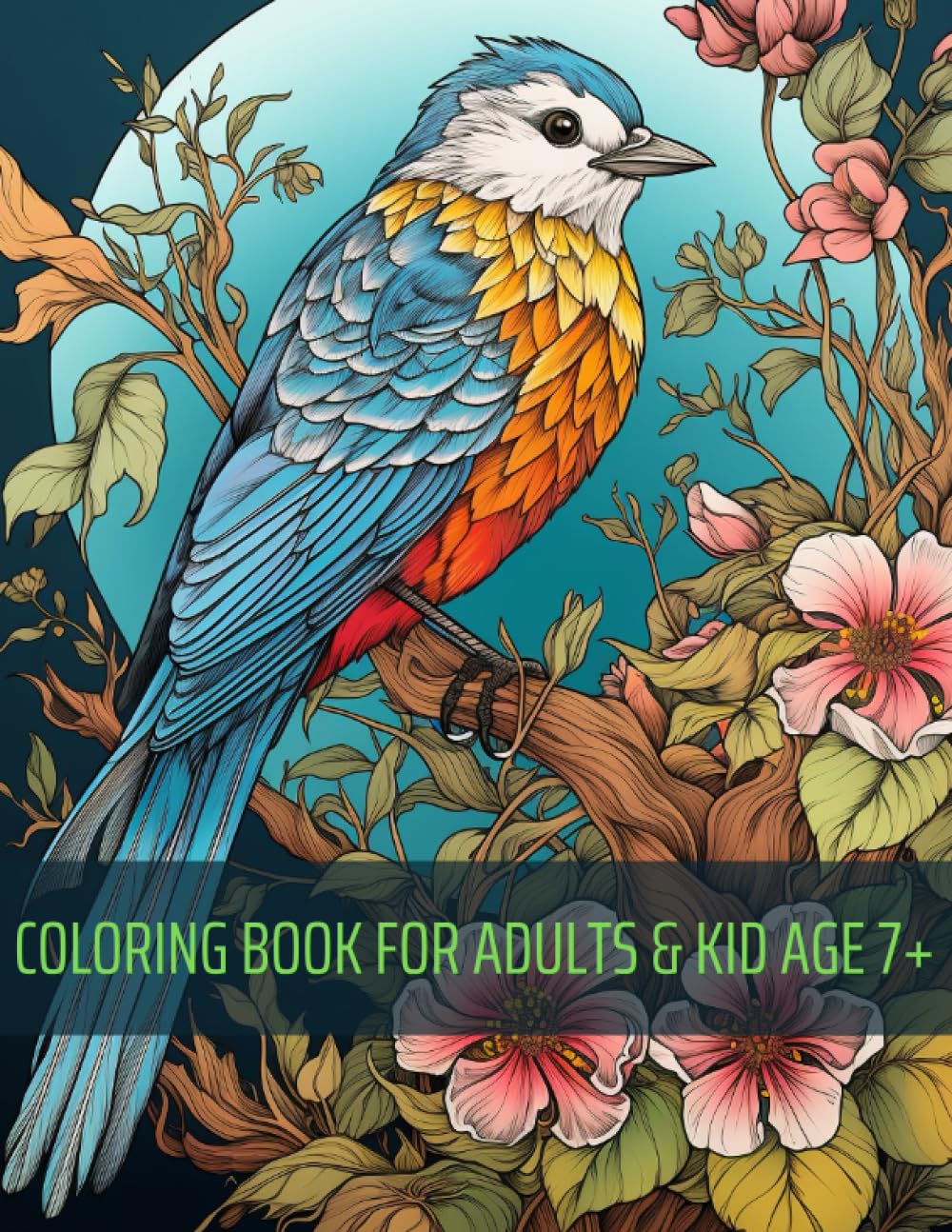 A colorful bird on a tree Description automatically generated