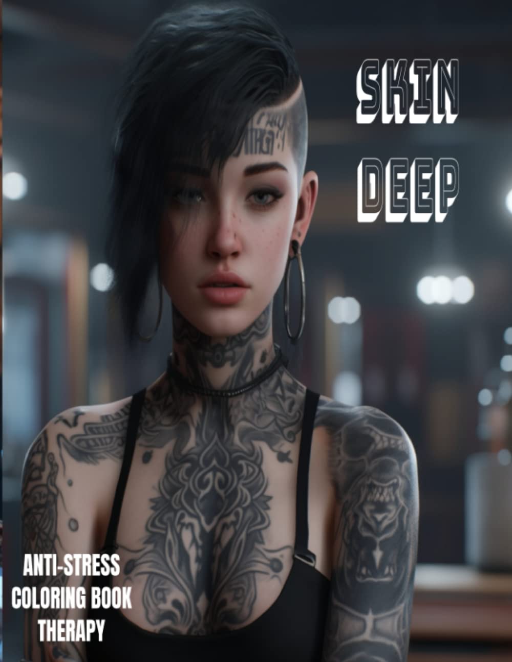 A person with tattoos on her body Description automatically generated