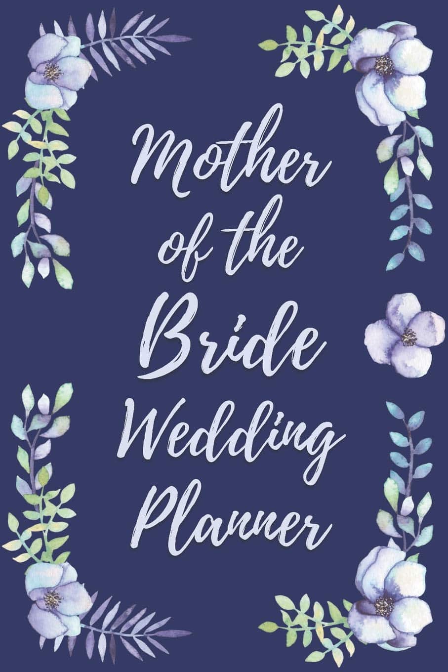 A blue rectangular sign with white text and purple flowers Description automatically generated