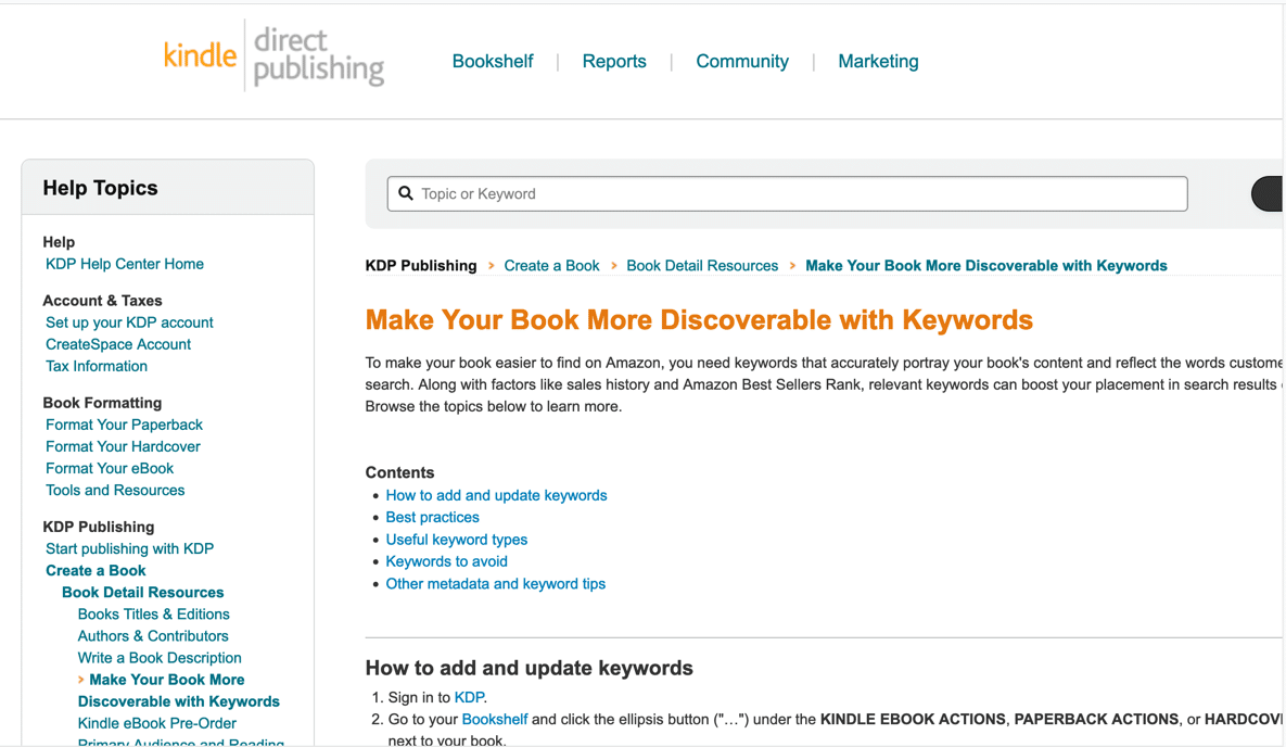 A screenshot of a book publishing page Description automatically generated