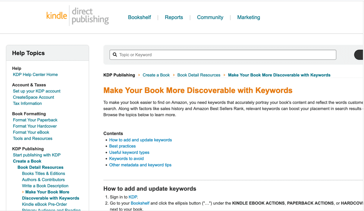 A screenshot of a book publishing page Description automatically generated