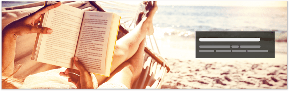 A person reading a book on a hammock Description automatically generated
