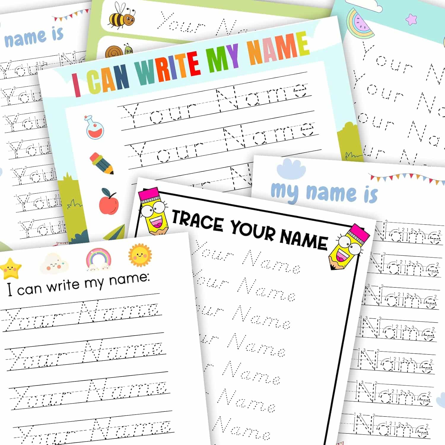 A group of paper sheets with writing Description automatically generated